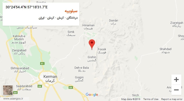 روستای سبلوییه بر روی نقشه