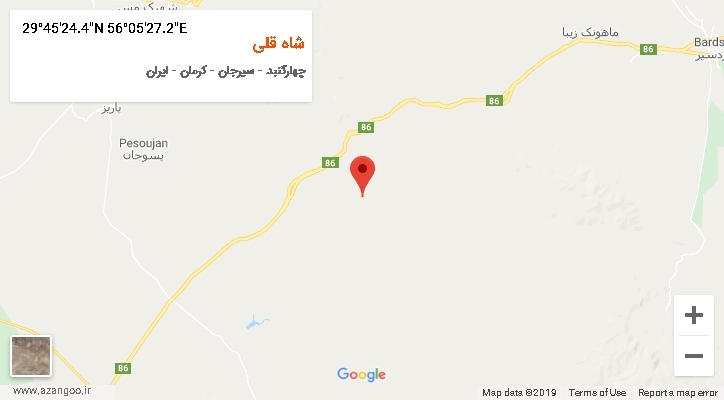 روستای شاه قلی بر روی نقشه