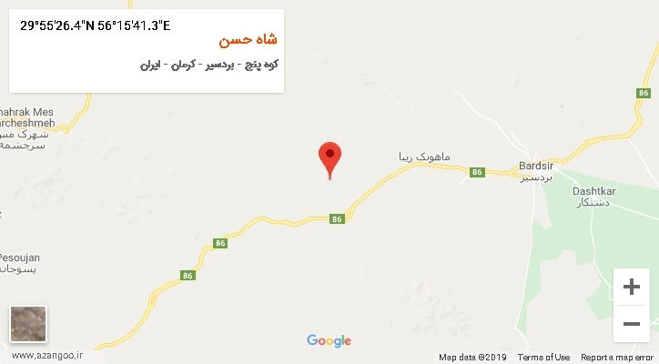 روستای شاه حسن بر روی نقشه