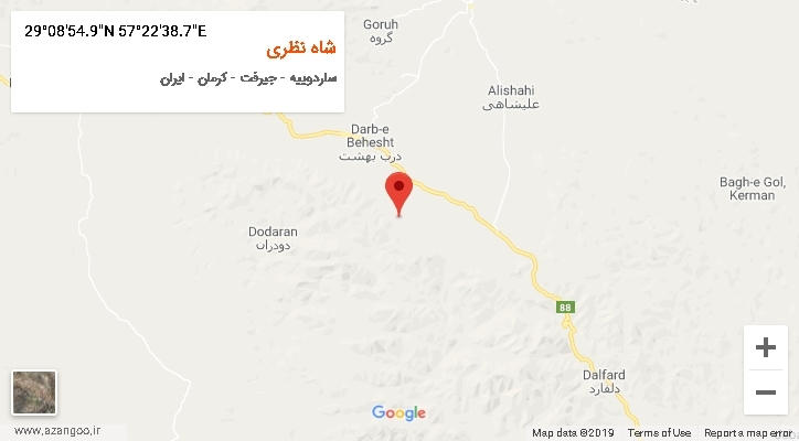 روستای شاه نظری بر روی نقشه