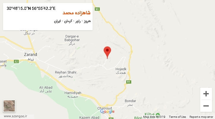 روستای شاهزاده محمد بر روی نقشه