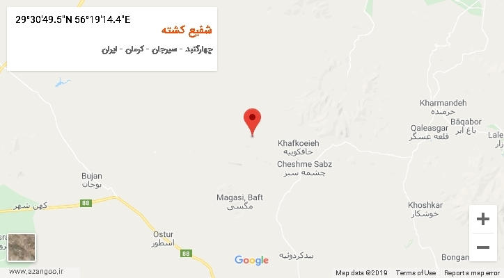 روستای شفیع کشته بر روی نقشه