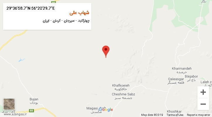 روستای شهاب علی بر روی نقشه
