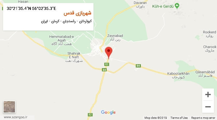 روستای شهربازی قدس بر روی نقشه