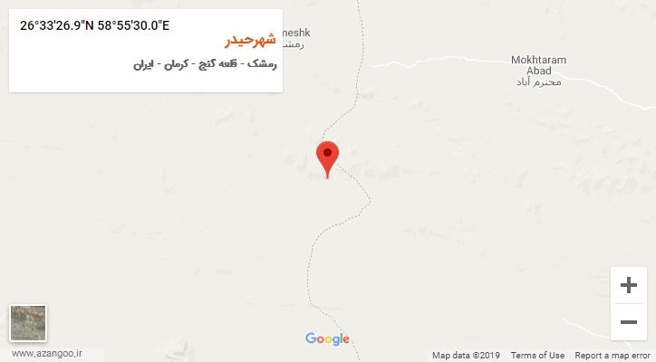 روستای شهرحیدر بر روی نقشه