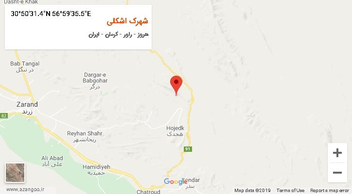 روستای شهرک اشکلی بر روی نقشه