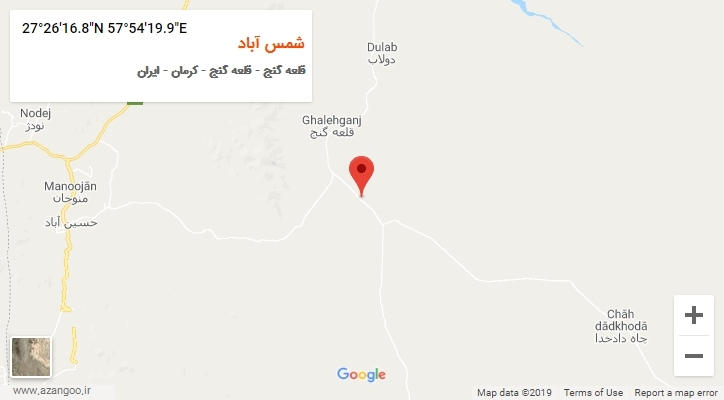 روستای شمس آباد بر روی نقشه