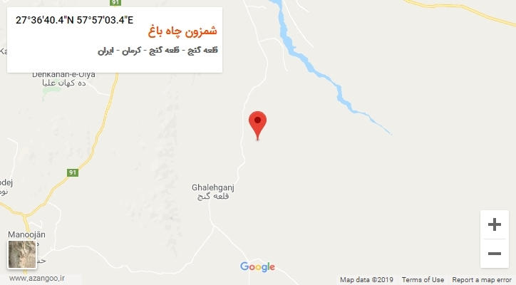 روستای شمزون چاه باغ بر روی نقشه