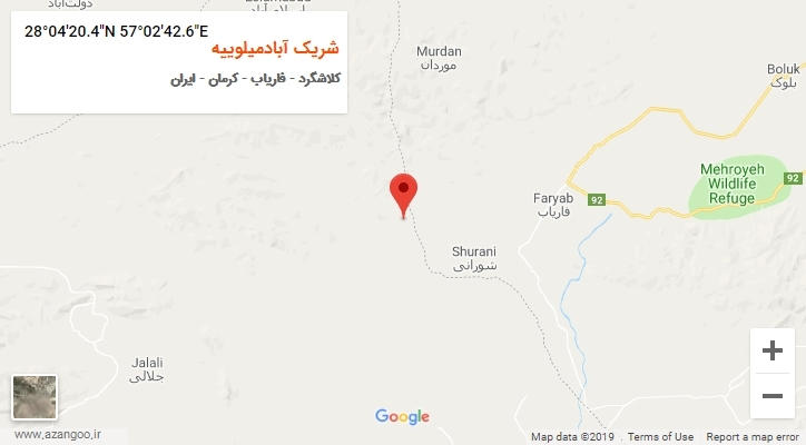 روستای شریک آبادمیلوییه بر روی نقشه