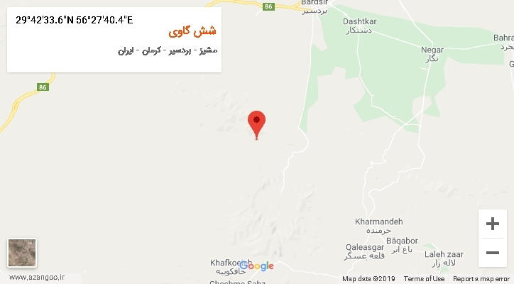 روستای شش گاوی بر روی نقشه
