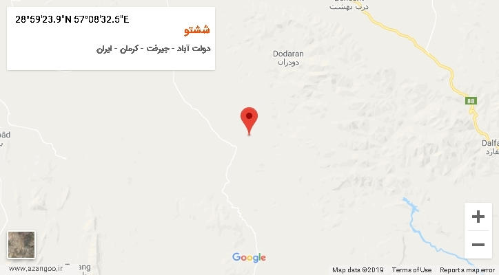 روستای ششتو بر روی نقشه