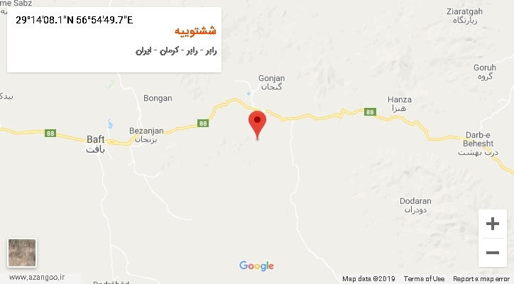 روستای ششتوییه بر روی نقشه