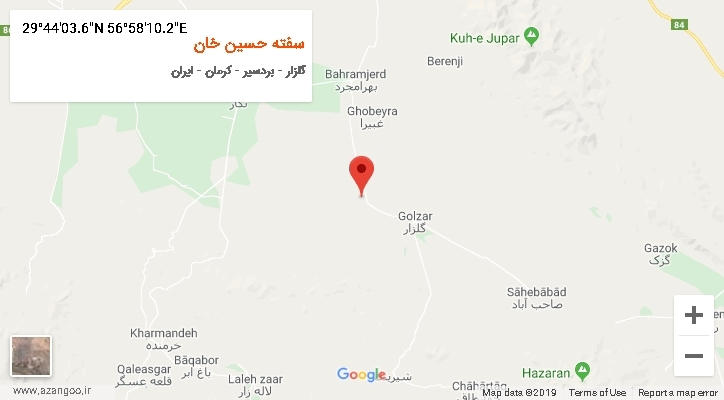 روستای سفته حسین خان بر روی نقشه
