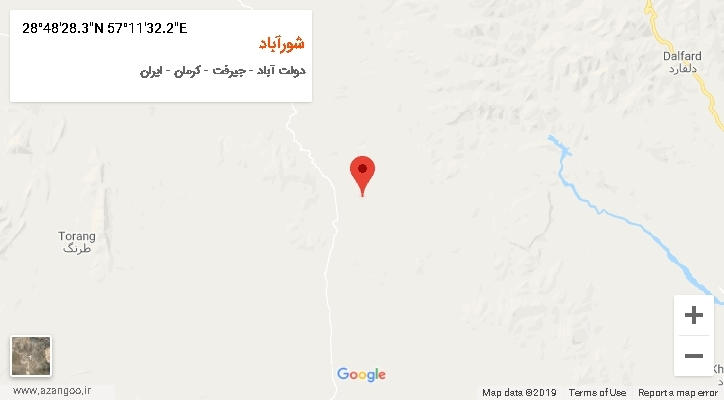 روستای شورآباد بر روی نقشه