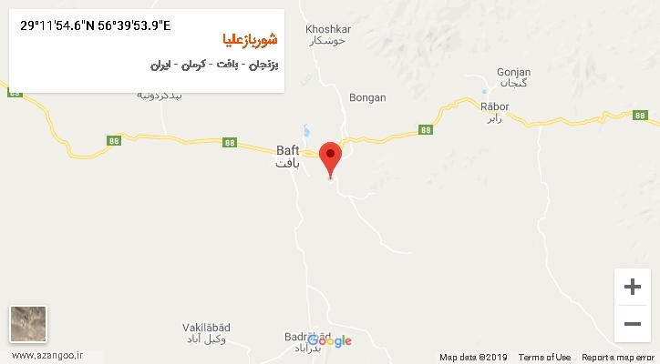 روستای شوربازعلیا بر روی نقشه