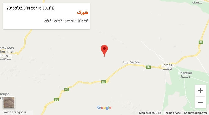 روستای شورک بر روی نقشه