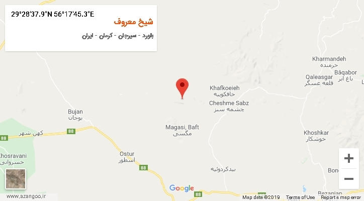 روستای شیخ معروف بر روی نقشه