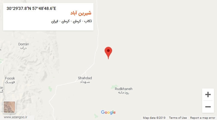 روستای شیرین آباد بر روی نقشه