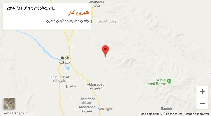 روستای شیرین کنار بر روی نقشه