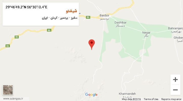 روستای شیشتو بر روی نقشه