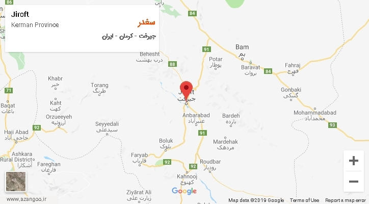 دهستان سغدر بر روی نقشه