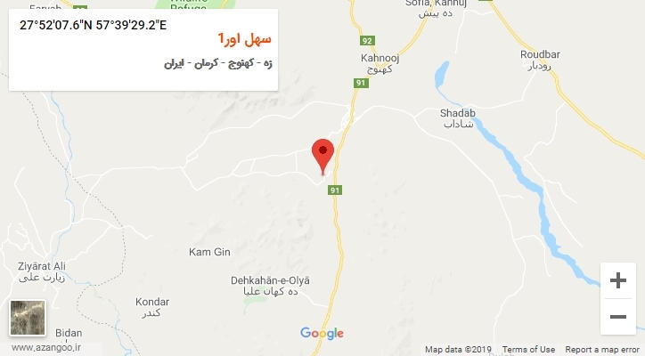روستای سهل اور1 بر روی نقشه