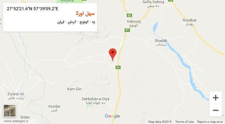 روستای سهل اور2 بر روی نقشه