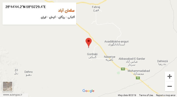 روستای سلمان آباد بر روی نقشه