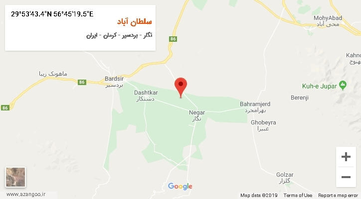 روستای سلطان آباد بر روی نقشه