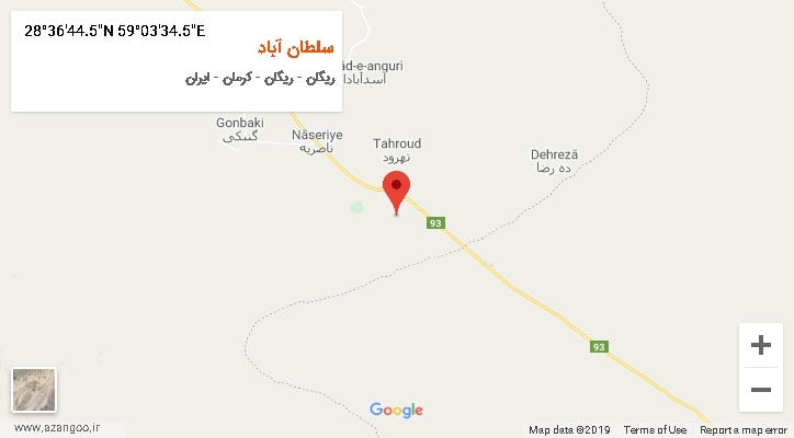 روستای سلطان آباد بر روی نقشه