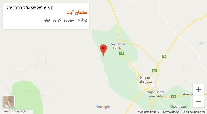 روستای سلطان آباد بر روی نقشه