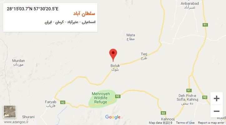 روستای سلطان آباد بر روی نقشه