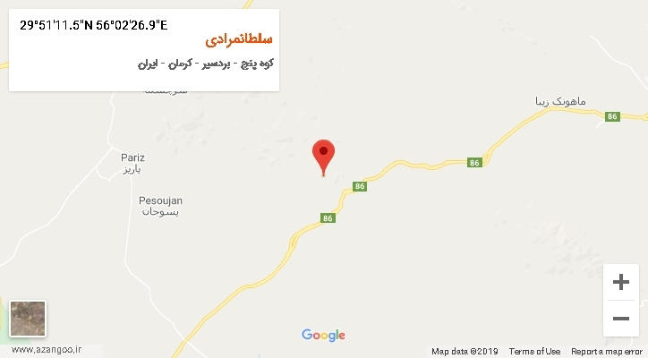 روستای سلطانمرادی بر روی نقشه