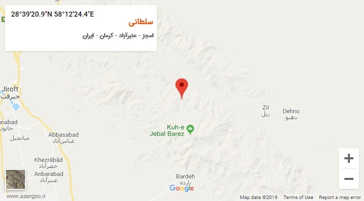 روستای سلطانی بر روی نقشه