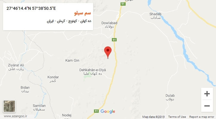 روستای سم سیلو بر روی نقشه