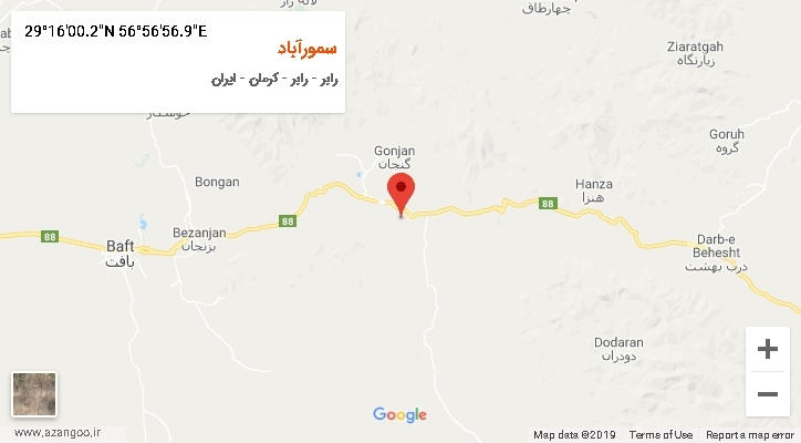 روستای سمورآباد بر روی نقشه