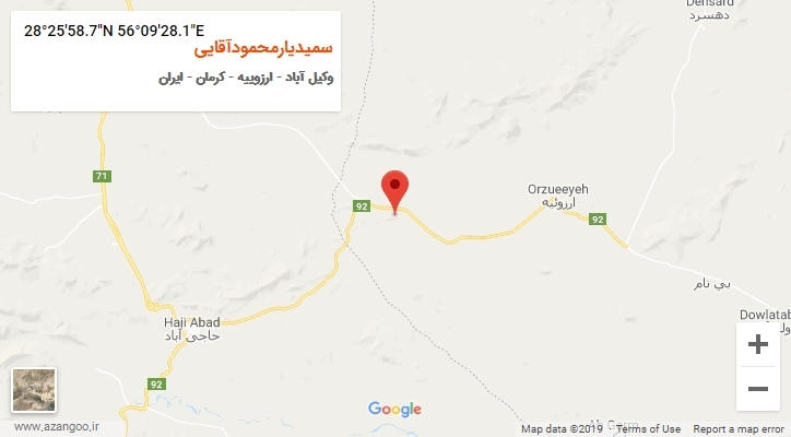 روستای سمیدیارمحمودآقایی بر روی نقشه