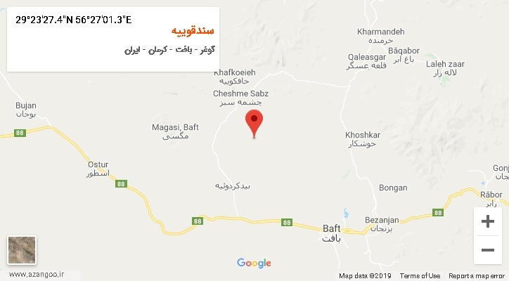 روستای سندقوییه بر روی نقشه