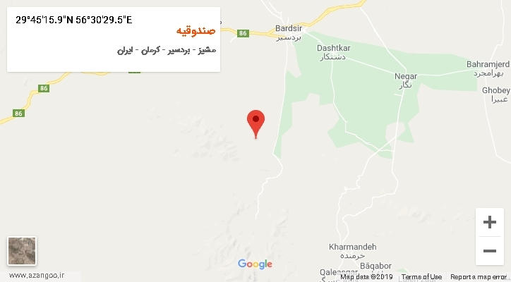 روستای صندوقیه بر روی نقشه