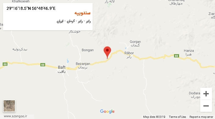 روستای سندوییه بر روی نقشه