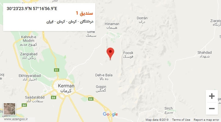 روستای سندیق 1 بر روی نقشه