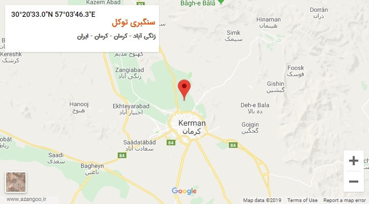 روستای سنگبری توکل بر روی نقشه