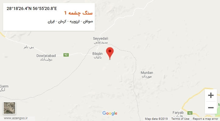 روستای سنگ چشمه 1 بر روی نقشه