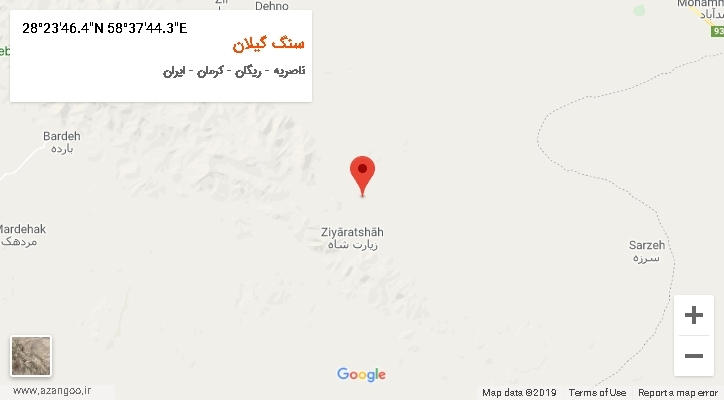 روستای سنگ گیلان بر روی نقشه