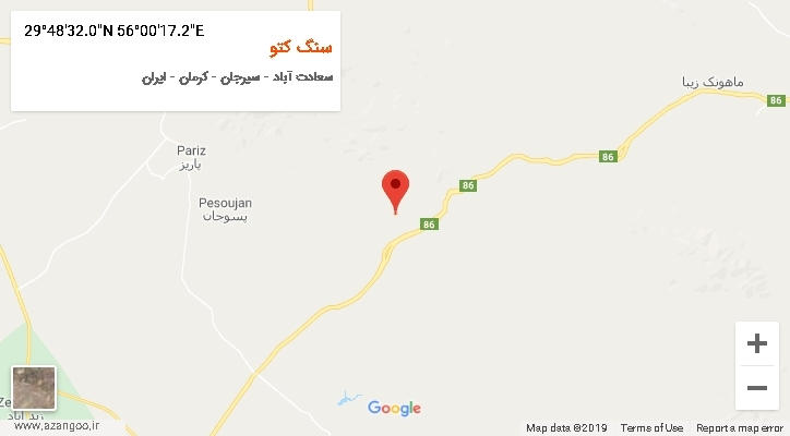 روستای سنگ کتو بر روی نقشه