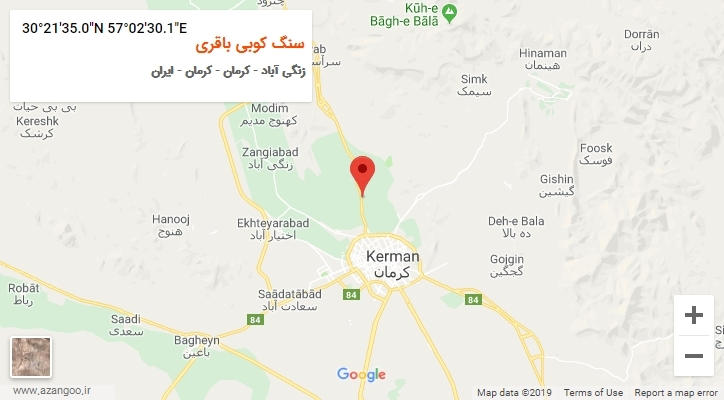 روستای سنگ کوبی باقری بر روی نقشه