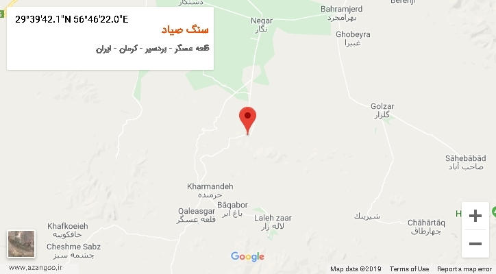 روستای سنگ صیاد بر روی نقشه