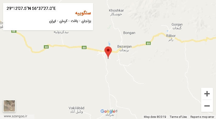 روستای سنگوییه بر روی نقشه
