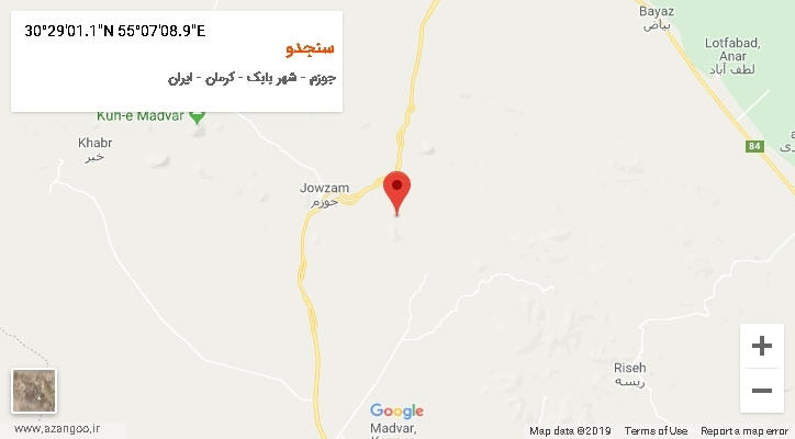 روستای سنجدو بر روی نقشه