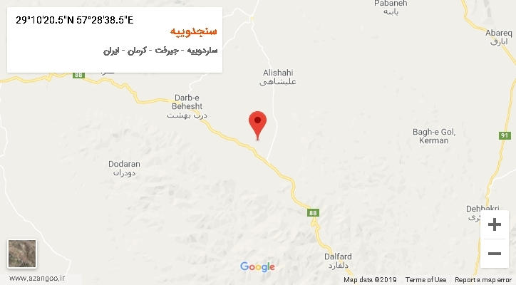 روستای سنجدوییه بر روی نقشه